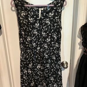 LC Lauren Conrad Black and White Floral Romper